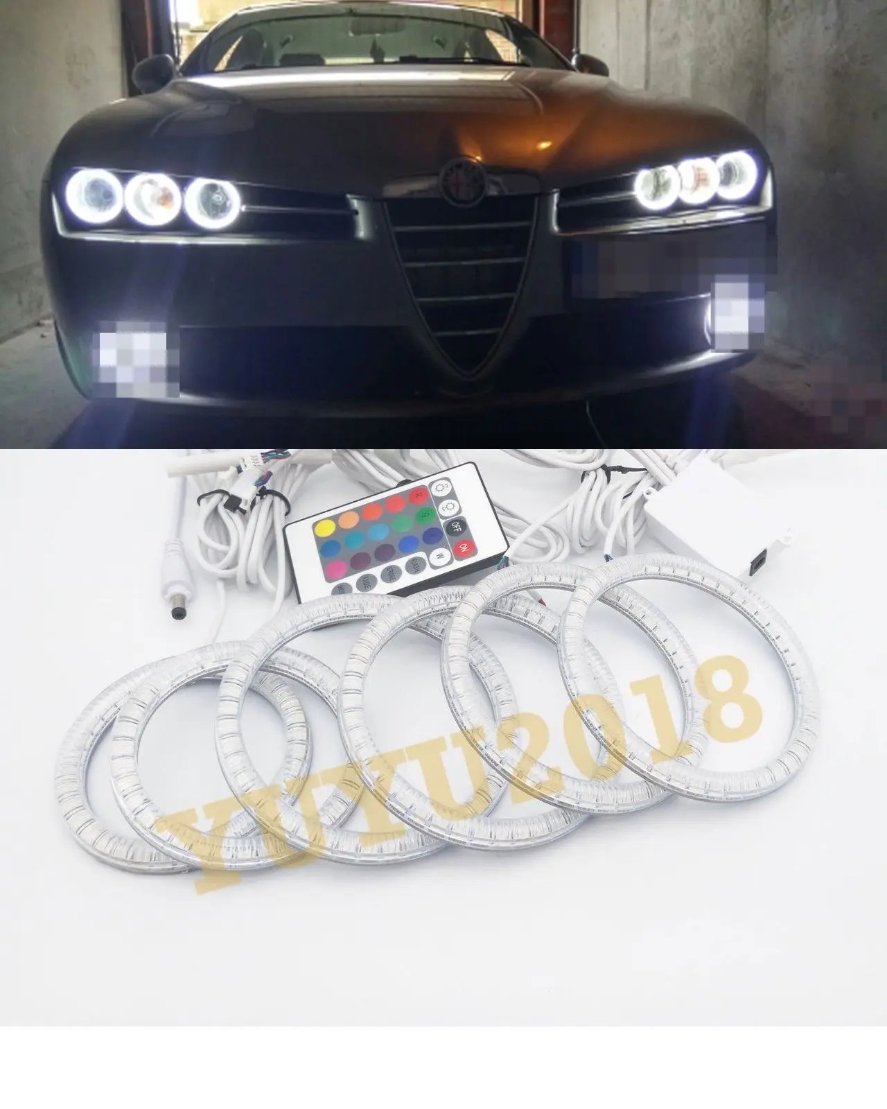 Многоцветный RGB светодиодный halo кольца подходит для Alfa Romeo автомобиль Brera Spider 2005
