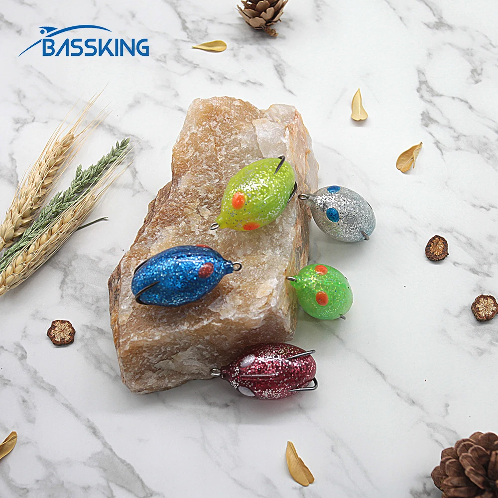 BASSKING 6 шт. лягушка рыболовные приманки с рыболовный ящик 5 см 12 г 20 7*11*3 комплекты
