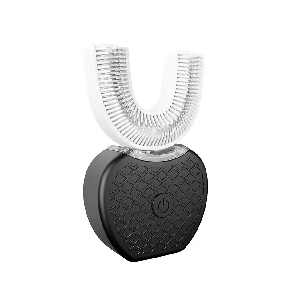 

360 Degrees Intelligent Automatic Electric Toothbrush U Shape Electric Toothbrush 3 Modes USB Tooth Whitening Blue Light