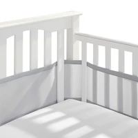 xxfe 1 set baby crib bumper breathable mesh liner anti collision bed fence nursery cot cushion protector