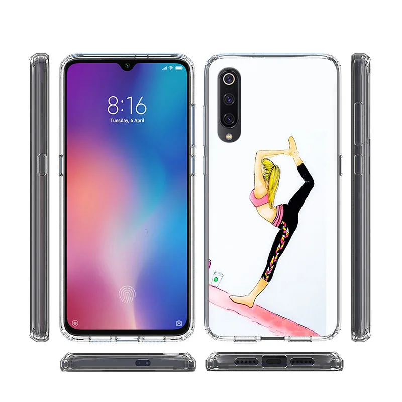 Чехол для телефона Redmi 6 7 a 9 10x Note 8 8T Love Super Yoga Cute Girl мягкие чехлы Xiaomi se CC9e Note10 Pro F1 A3 X2