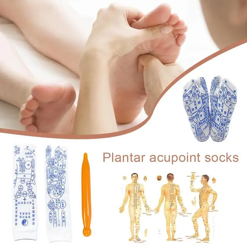 

Acupressure Reflexology Socks Foot Massage Socks Anti Socks For Fitness Yoga Training Breathable Slip Sports G9U0