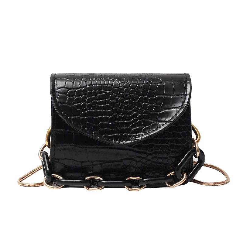 

PU Leather Mini Shoulder Handbags Lady Stone Pattern Casual Pure Color Flap Tote Messenger Bags Women Fashion Pure Color Flap