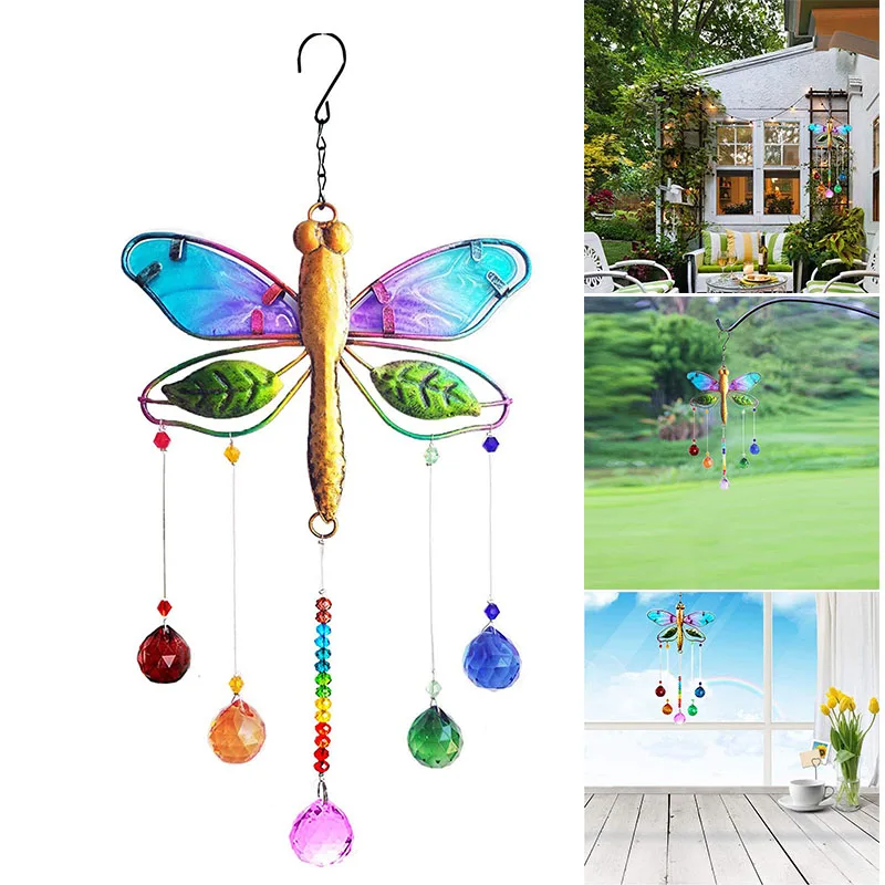 

Кулон в виде стрекозы с украшением Стразы прочный привлекательный уникальный дизайн долговечный для окон сада дома GQ