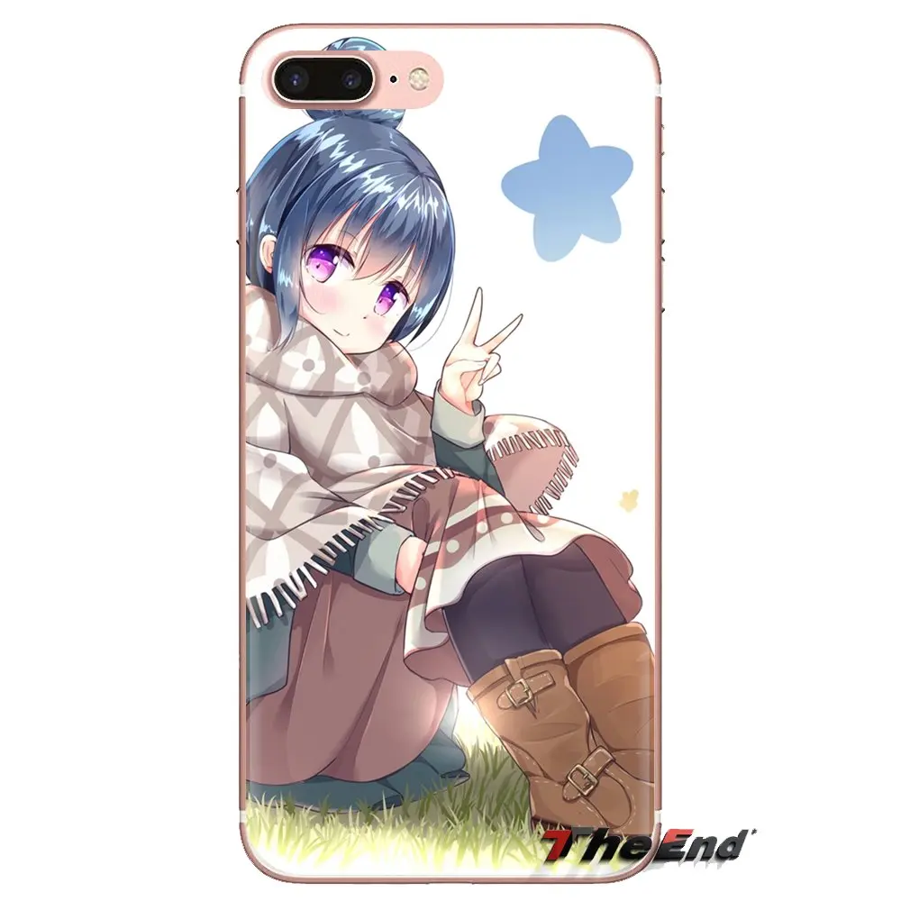 Прозрачный чехол из искусственной кожи Чехлы Yuru лагерь Аниме Обои Для Samsung Galaxy J1 J2