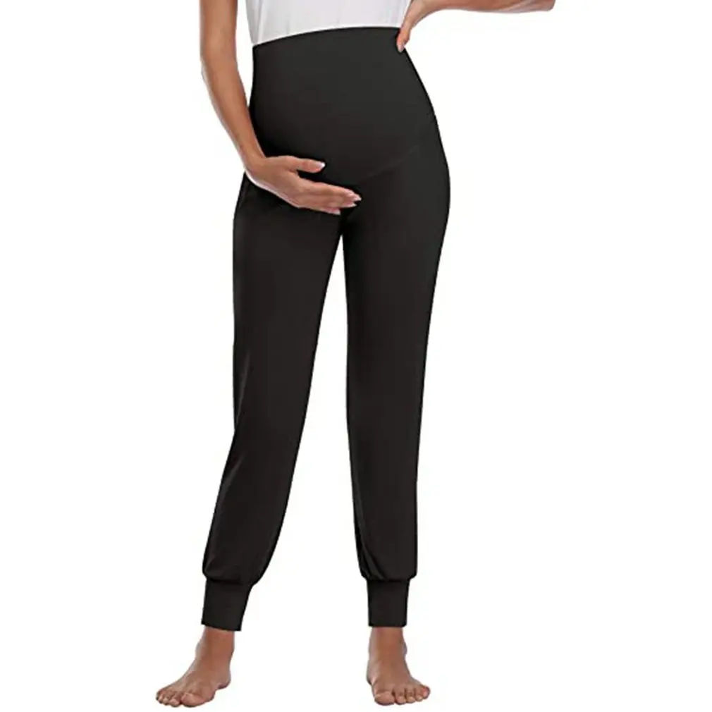 

Fashion Maternity Pants Solid Color Hip Leggings Trousers Lift Elastic Belly Protection Comfortable Soft Pregnant Women Clothes
