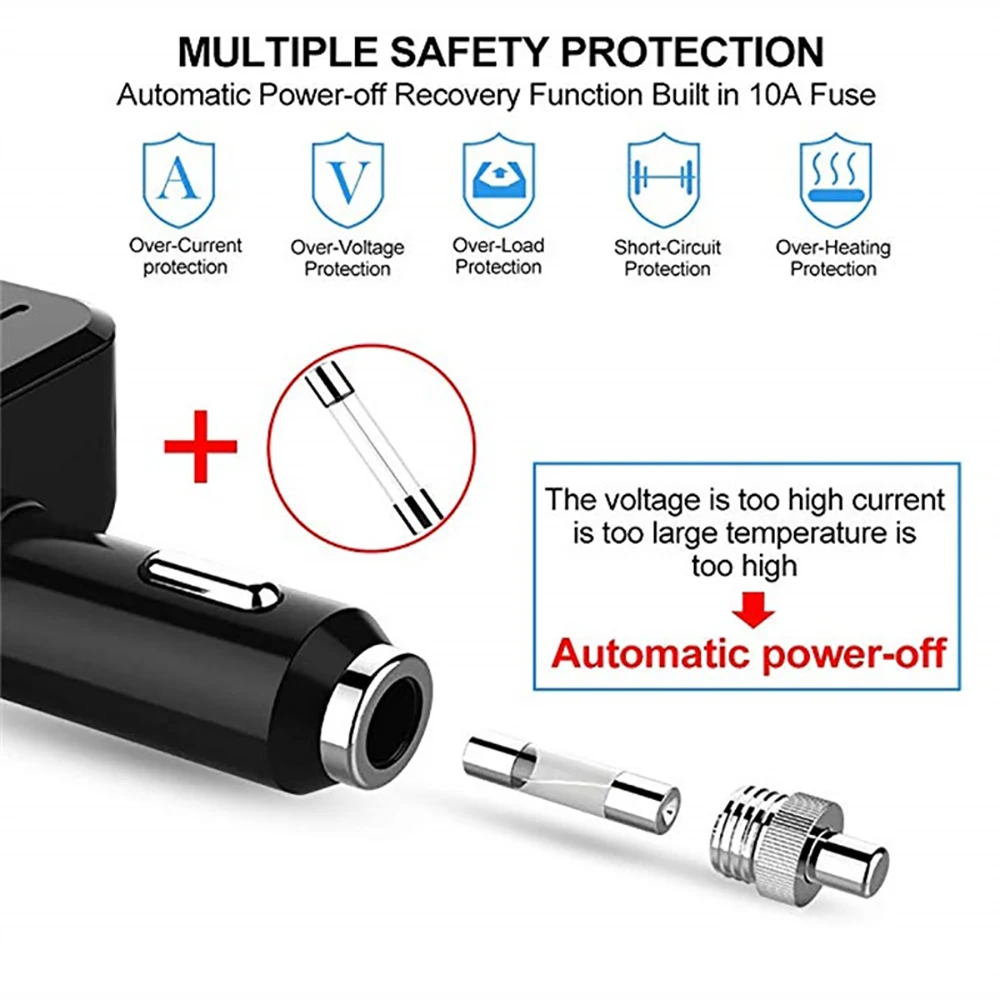 VicTsing автомобиля автомобильный прикуриватель Зарядное устройство с двойным USB 3