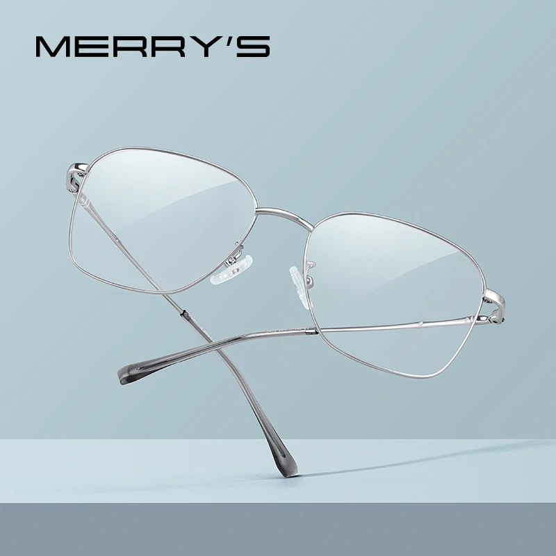 

Мужские и женские очки с квадратной оправой MERRYS, дизайнерские трендовые очки унисекс для коррекции зрения по рецепту при близорукости, S2029