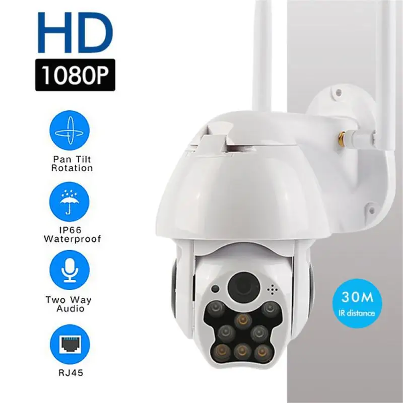 Wi Fi IP беспроводная камера безопасности 1080P HD видеонаблюдения аудио Onvif 2MP ИК