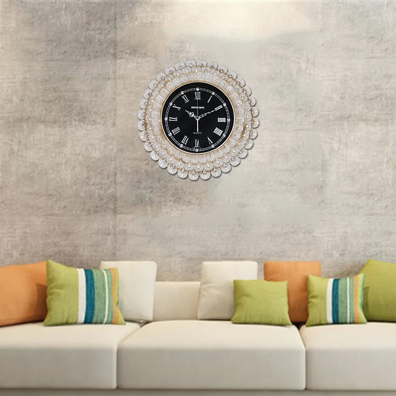 Большие круглые Настенные часы 16 дюймов в стиле ретро для гостиной креативные
