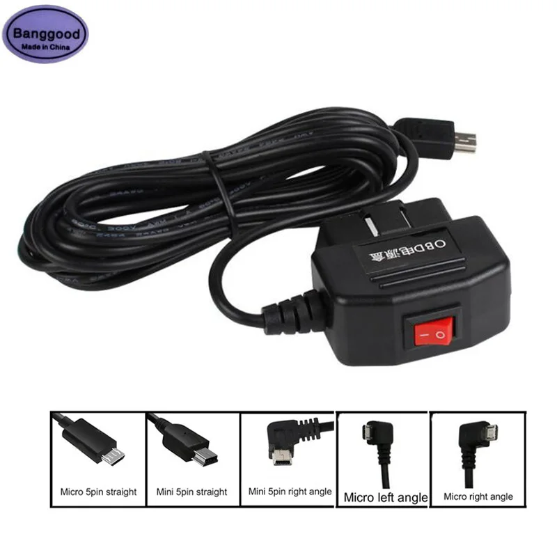 Выход 5 в 3 А Мини Micro 5PIN USB порты автомобильный адаптер OBD Прикуриватель блок
