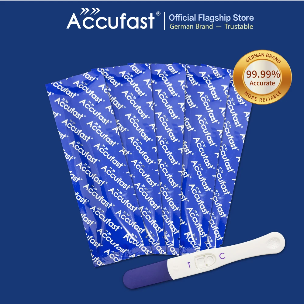 

ACCUFAST 10MIUHigh Sensitivity 5Pcs HCG Pregnancy Midstream Tests Women 99.99 Accuracy High Quality Home Use Pregnancy Test Kits