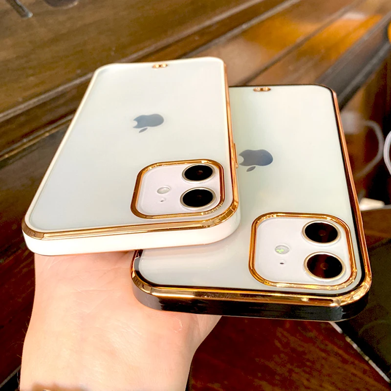 

Luxury Transparent Silicone Case For iPhone 13 12 11 Pro Max Mini XS XR X 8 7 Plus 8Plus iPhone11 11Pro Phone Clear Soft Cover