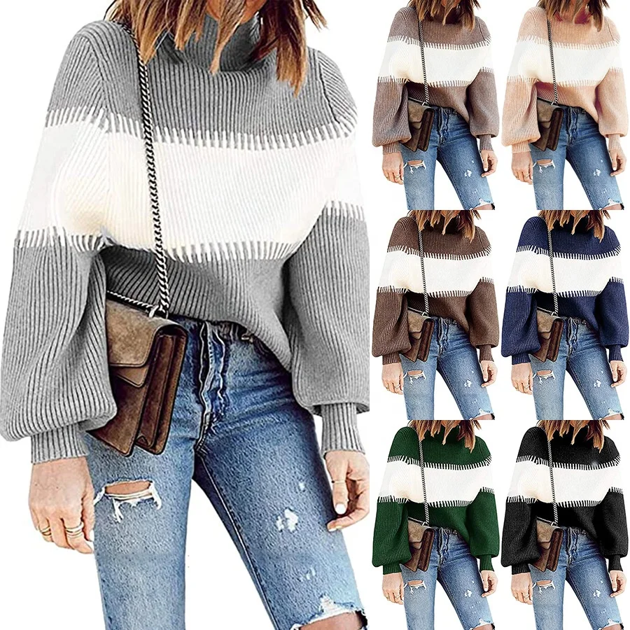 

2022 Fall Winter New Women'S Casual High Neck Sweater Women