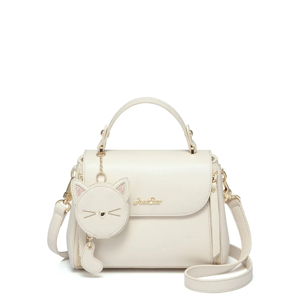 Сумка JUST STAR Женская из искусственной кожи с кисточками и котом|Сумки ручками| |