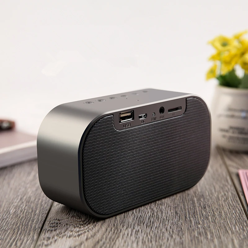 

Dual Wireless bluetooth Speaker LED Display Mirror Alarm Clock FM Radio
