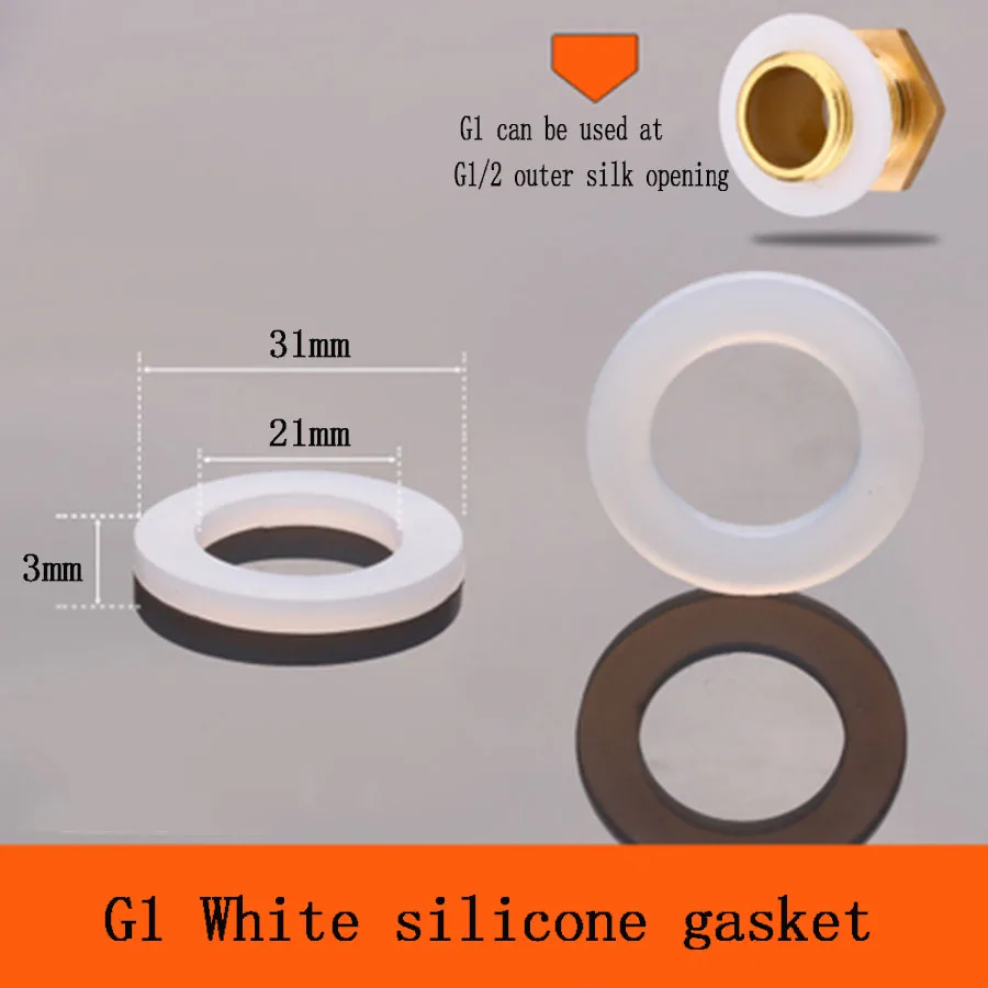 DN25 Silica gel 10 шт. G1/" G3/4" G" Кремниевая плоская прокладка уплотнительное кольцо шайба кольцо сантехника кран шайба уплотнительное кольцо фланец прокладка - Цвет: DN25 Silica gel