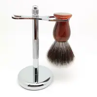TEYO Synthetic Shaving Brush Set Include Shaving Stand and Brush for Man Wet Shave Cream Kit Tools