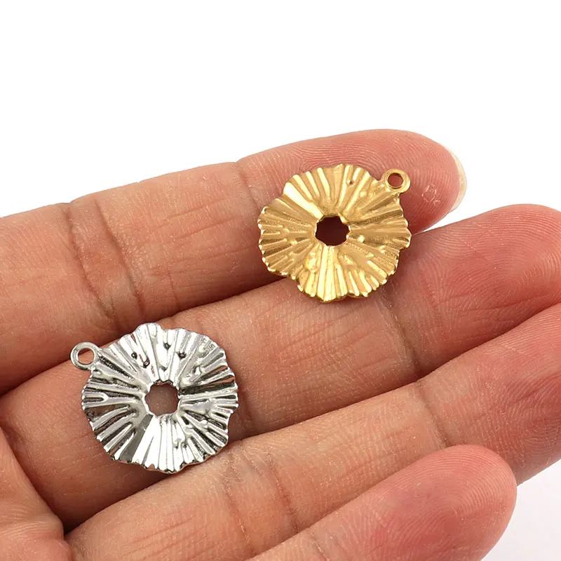 

5pcs 100% Stainless Steel Hollow Circle Charms Wholesale DIY Jewelry Making Charms Components Earring Necklaces Accessories