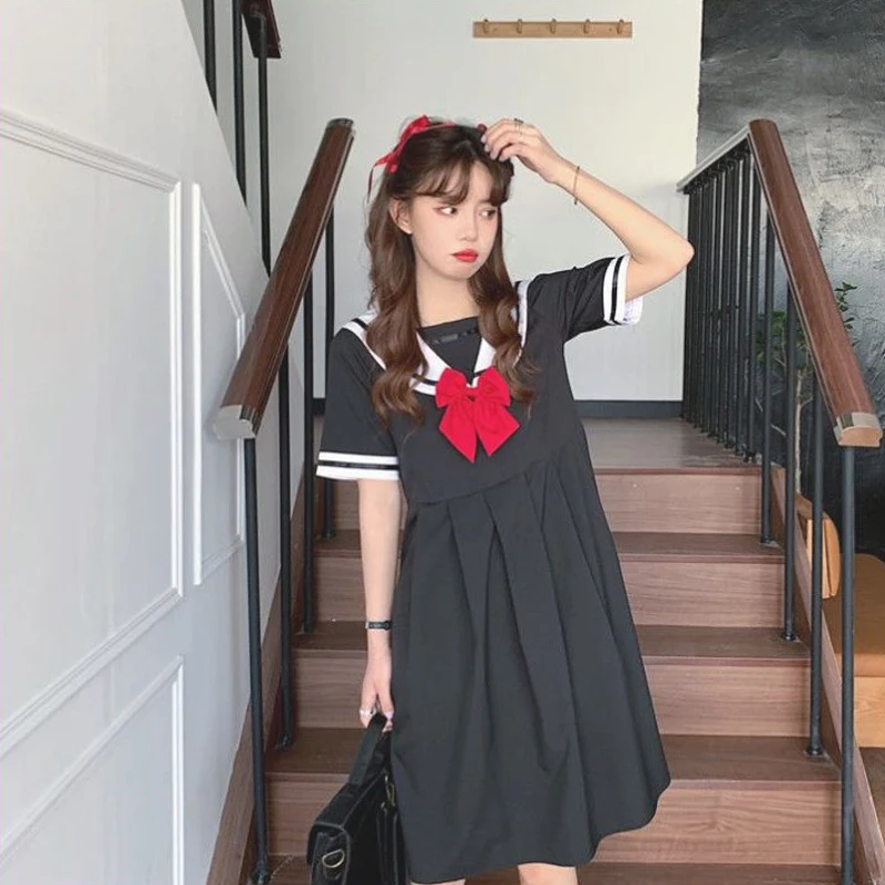 Летнее платье для выпускного в японском студенческом стиле Корейская школьная