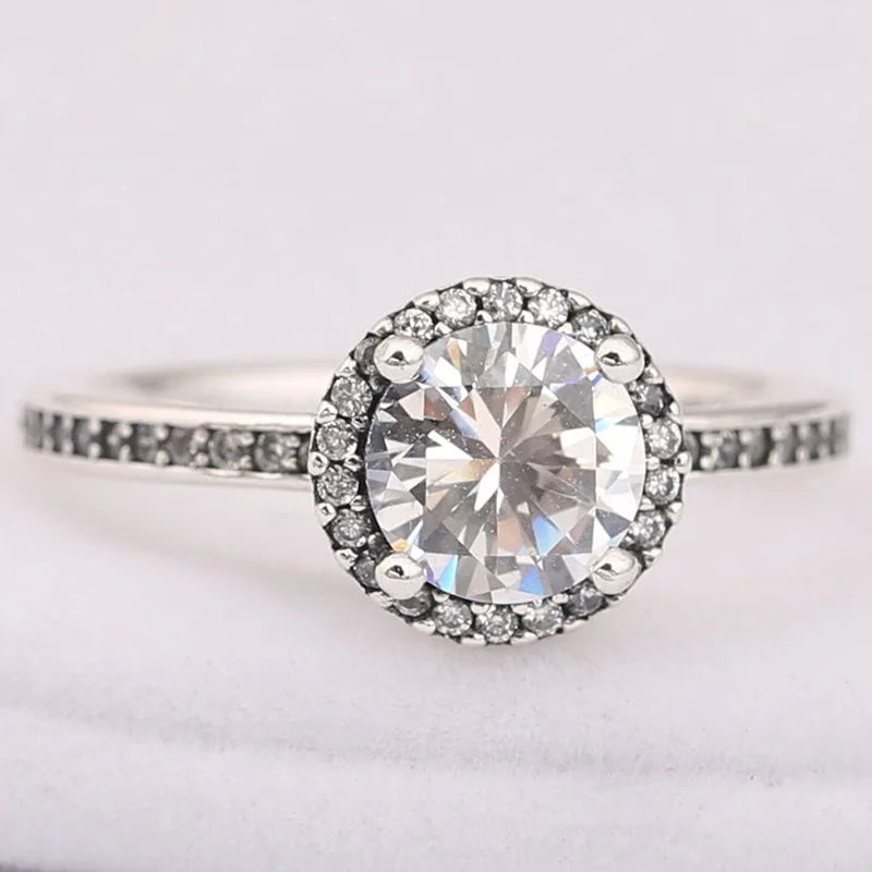 

Original 925 Sterling Silver Pan Ring Innovative And Crystal Pigeon Egg Ring For Women Wedding Party Gift Fashion Jewelry