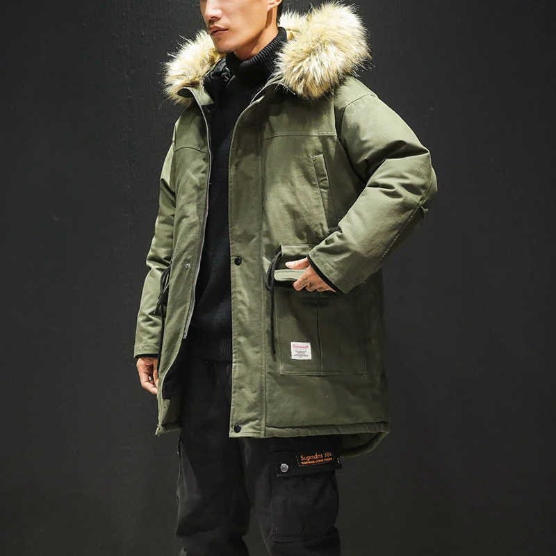 

Мужские зимние длинные пальто, теплые парки, новые мужские зимние куртки, толстые теплые пуховые куртки, высококачественные мужские хлопко...