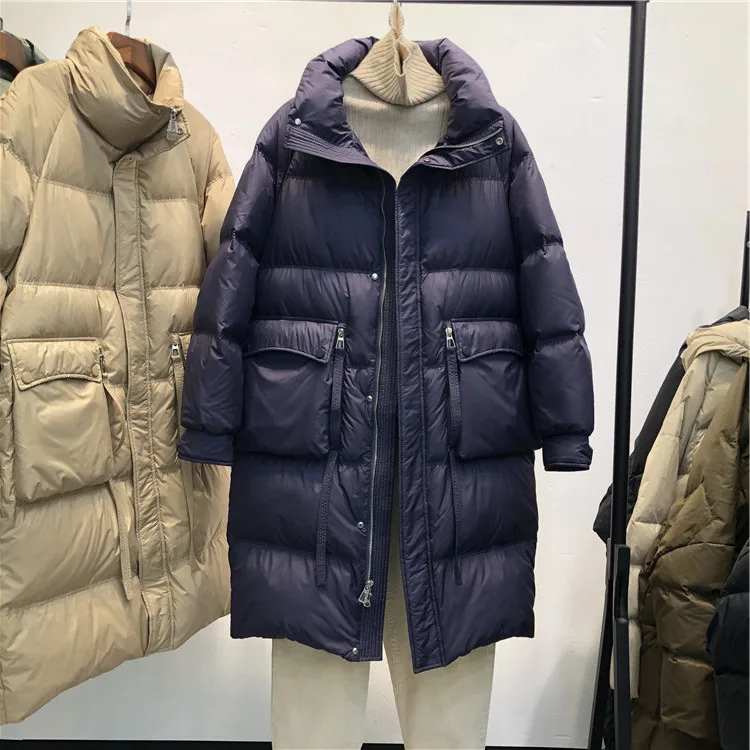 2021 Branded Women's Duck Down Coat & Jacket Puffer Parkas Windbreaker for Female Ladies Warm Winter Clothing Streetwear Khaki