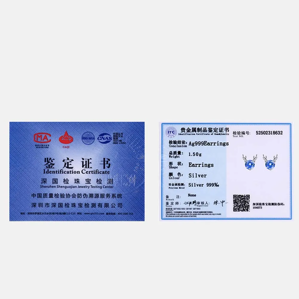 

CFK 925 Kerst Elanden Stud Earring Sterling Zilveren Ronde Zirkoon Kleine Oorbellen Voor Vrouwen Sieraden Valentijnsdag Sieraden