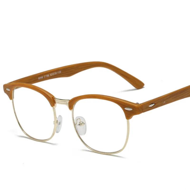 VWKTUUN полурамки Oculos очки оправа для женщин и мужчин очки Оптические очки оправа с заклепками оправы для очков женские поддельные очки - Цвет оправы: color 7