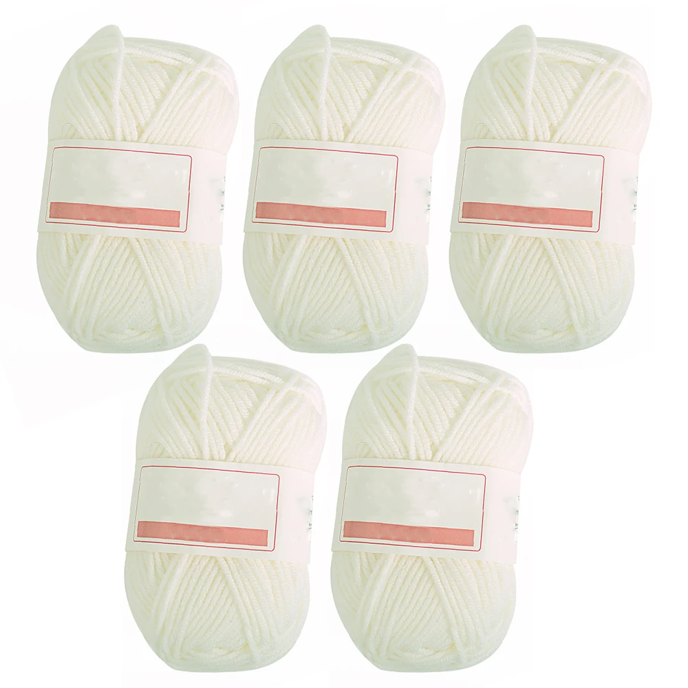 Трикотажная пряжа цветная для ручной вязки молочный хлопок трикотаж шерстяная