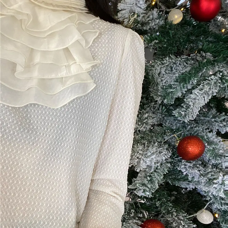 

XITAO Patchwork Ruffles Solid T Shirt Women 2021 Spring Casual Fashion New Style Temperament All Match Women Clothes ZY3691