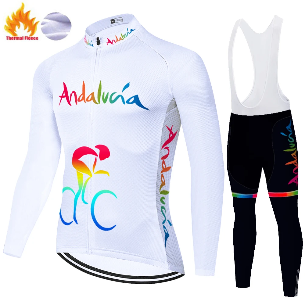 Испанская велосипедная одежда PROTeam Мужская Зимняя Термальная флисовая андалусия