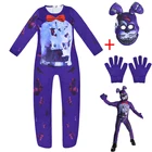 Детский костюм на Хэллоуин для косплея Phantom Freddie для мальчиков аниме косплей для девочек ужасное боди с маской и перчатками забавная одежда для вечеринки