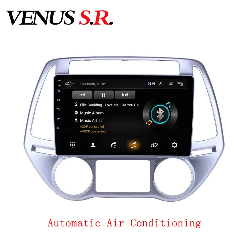 Автомобильный DVD плеер VenusSR Android 9 1 GPS навигация мультимедиа для Hyundai I20 2009 2013 радио