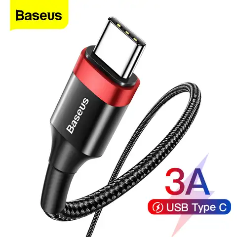 Baseus Type C USB кабель для Samsung S20 Quick Charge 3,0 USB C Быстрый зарядный кабель для передачи данных для Huawei P40 Xiaomi Mi 10 8 USB-C Кабель зарядного устройства