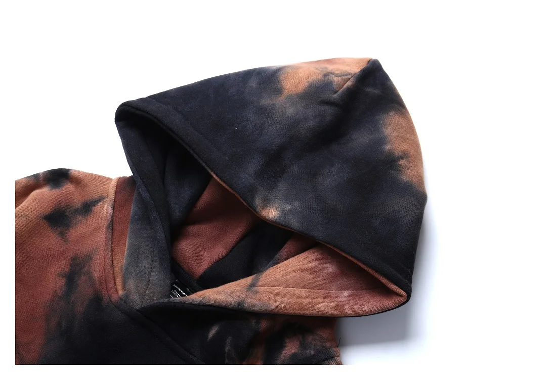 Мужская толстовка с капюшоном в стиле хип-хоп с принтом «Tie dye», уличная одежда в стиле «граффити», худи в стиле Харадзюку, пуловер, хипстерская одежда, осенняя толстовка с капюшоном