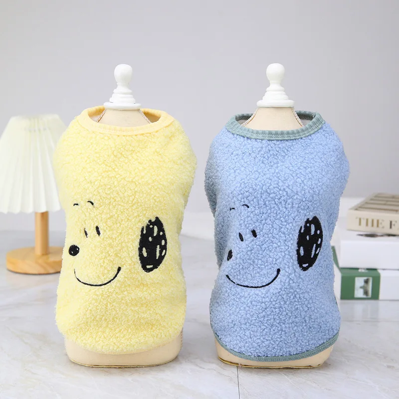 

Pet Dog Clothes for Dogs Clothing Warm Dog smile face Vest Shirt Puppy Cat Clothing for Dogs Coat Pets Clothing Chihuahua