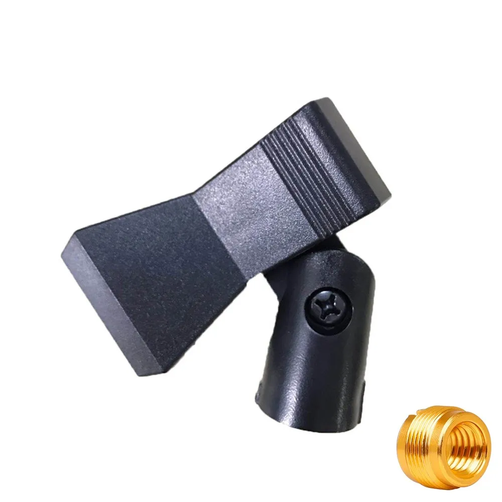 

Holder Mic Clip Included Microphone Plastic Stand Universal Adaptors Black