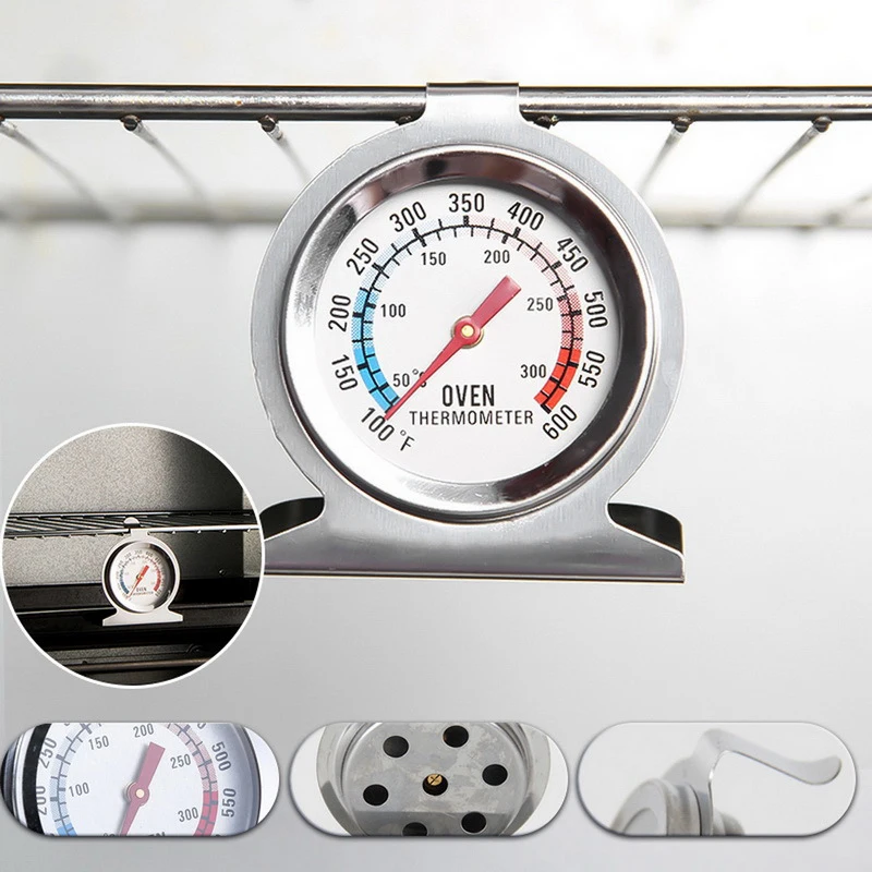 

50-300 Stainless Steel Oven Cooker Thermometer Gauge Mini Grill Gauge For Home Kitchen Food Temperature Detection Instrument