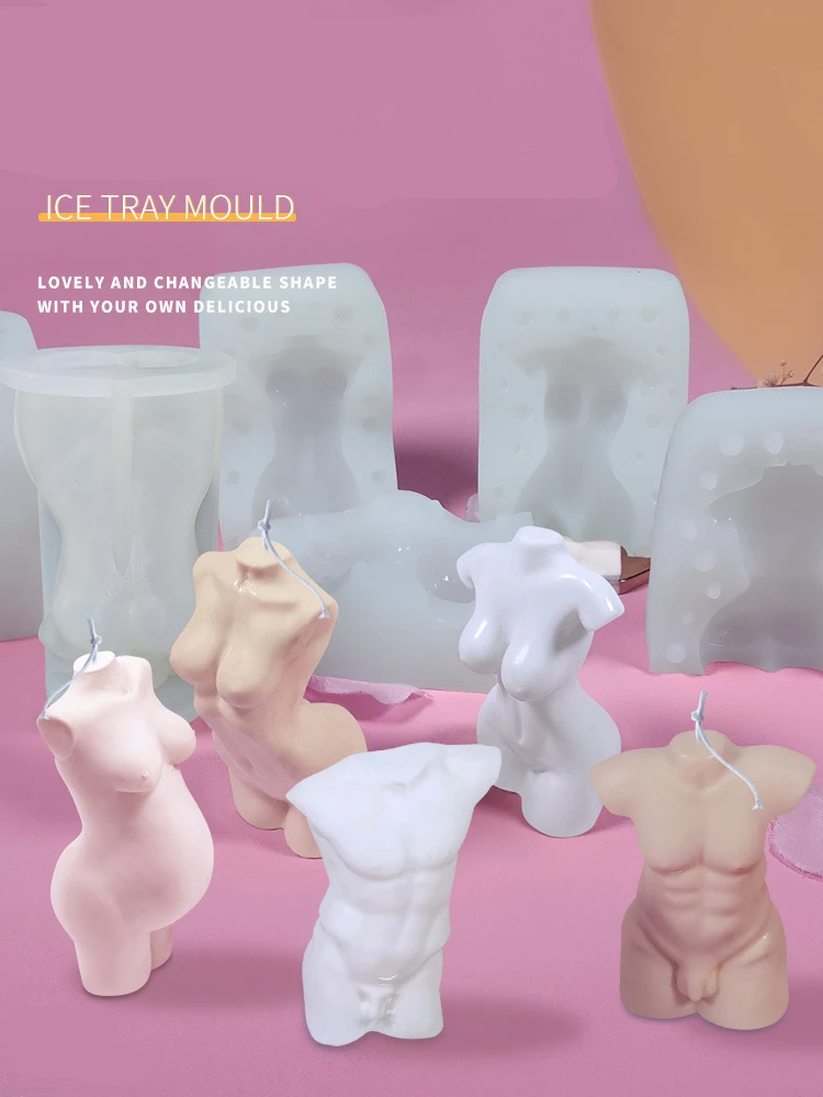 Силиконовые формы для свечей 3D богиня форма тела Модель стенд украшения DIY глина