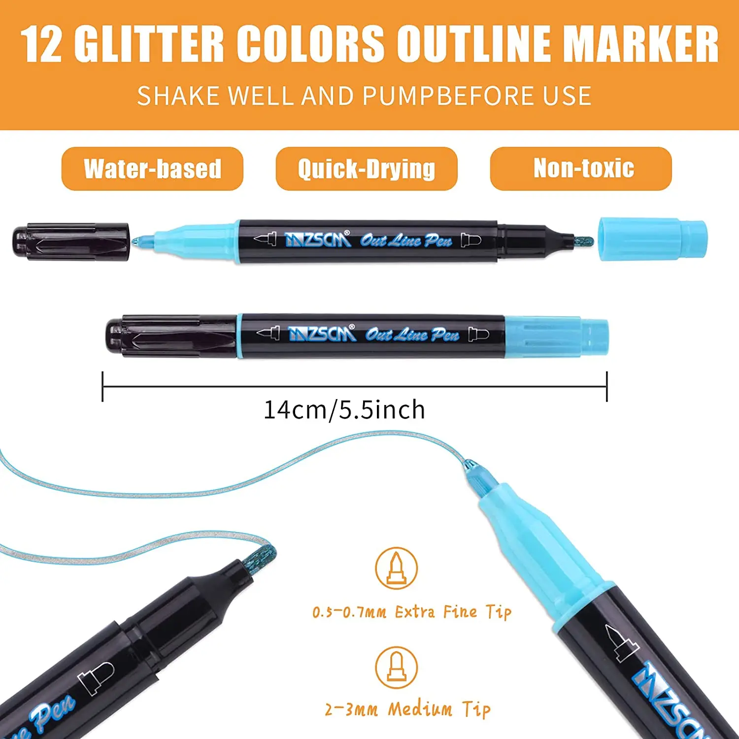 Новое поступление яркий блестящий фотокарандаш с уникальным дизайном и двойным