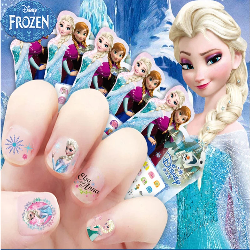 

Disney snow White Princess Sophia Mickey Minnie girls Frozen elsa and Anna Makeup Toys Nail Stickers kids earrings sticker toys