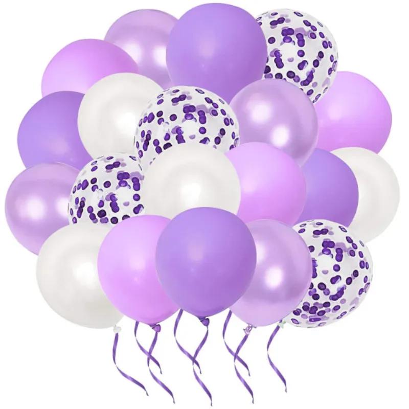 

Purple Gold Balloon Metal Confetti Balloon Set Happy Birthday Party Decor Adult Kids Baby Shower Bride Wedding Decoration Globos