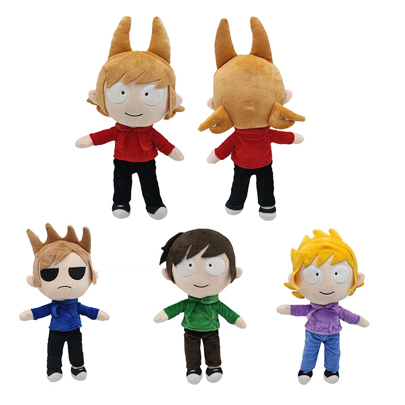 Eddsworld-Mu&ntilde;eca anim&eacute; de peluche de 32-38CM para ni&ntilde;os, juguetes de felpa perif&eacute;ricos, decoraci&oacute;n del hogar, regalos de vacaciones-0