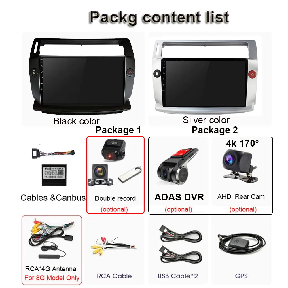 Мультимедийная магнитола для Citroen C4 Автомобильная система с разрезом на экране