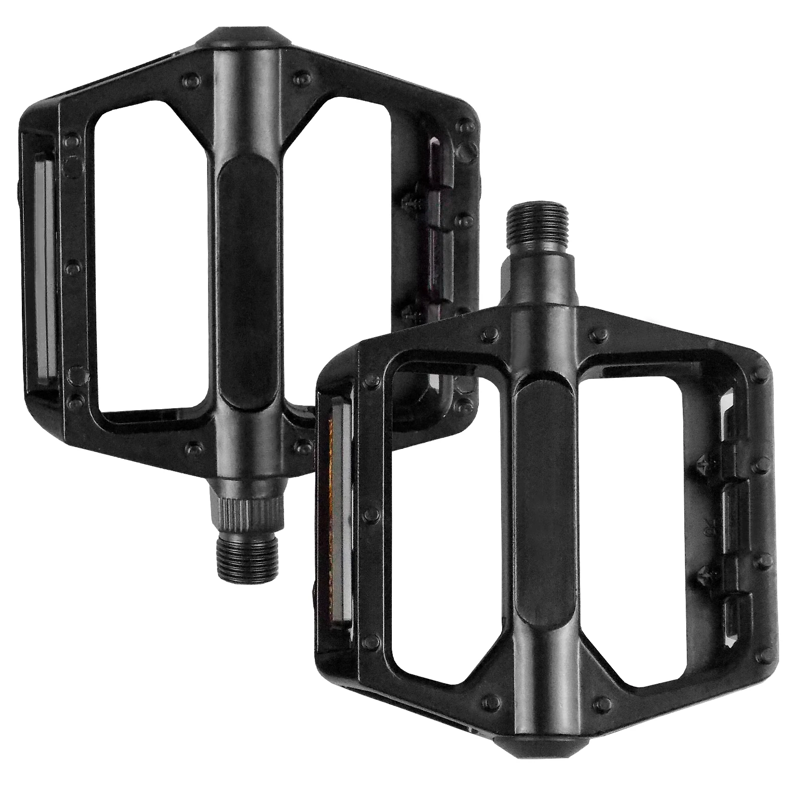 

1 Pair Reflective Bicycle Bike Pedals Aluminium Alloy Flat Bicycle Platform Pedals Mountain Bikes Pedals Cycling Pedals