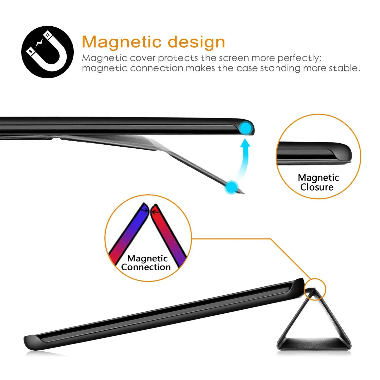 Тонкий складной флип-чехол из искусственной кожи с подставкой для Lenovo Tab 4 8 0 ТБ 8504