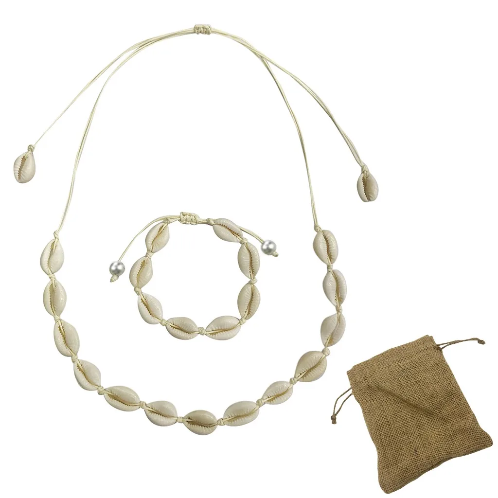 Винтажный натуральный Каури в виде ракушки белый бирюзовый браслет для женщин