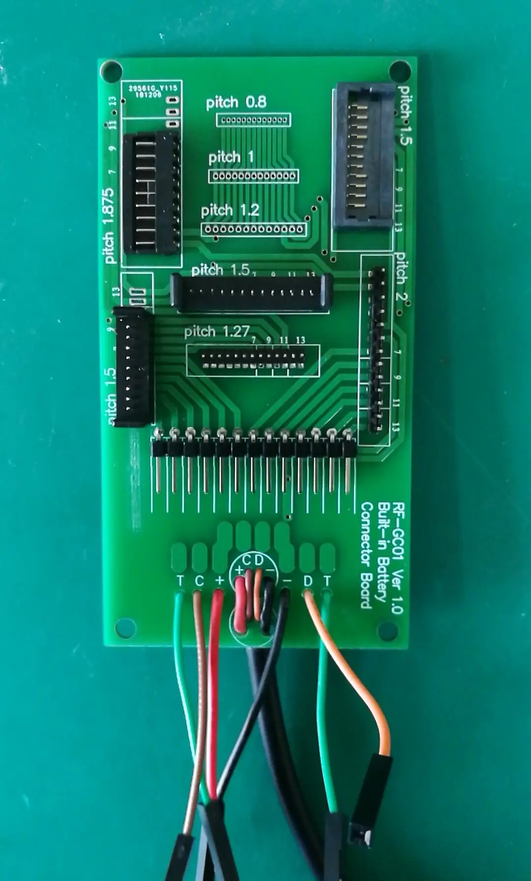 

Flap battery connectors board