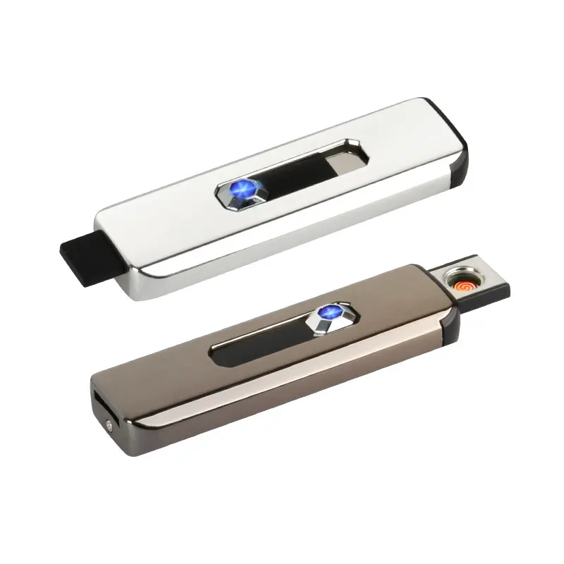 Модная USB кнопочная зарядная Зажигалка электронная ветрозащитная Зажигалка лучшие подарки для женщин и мужчин